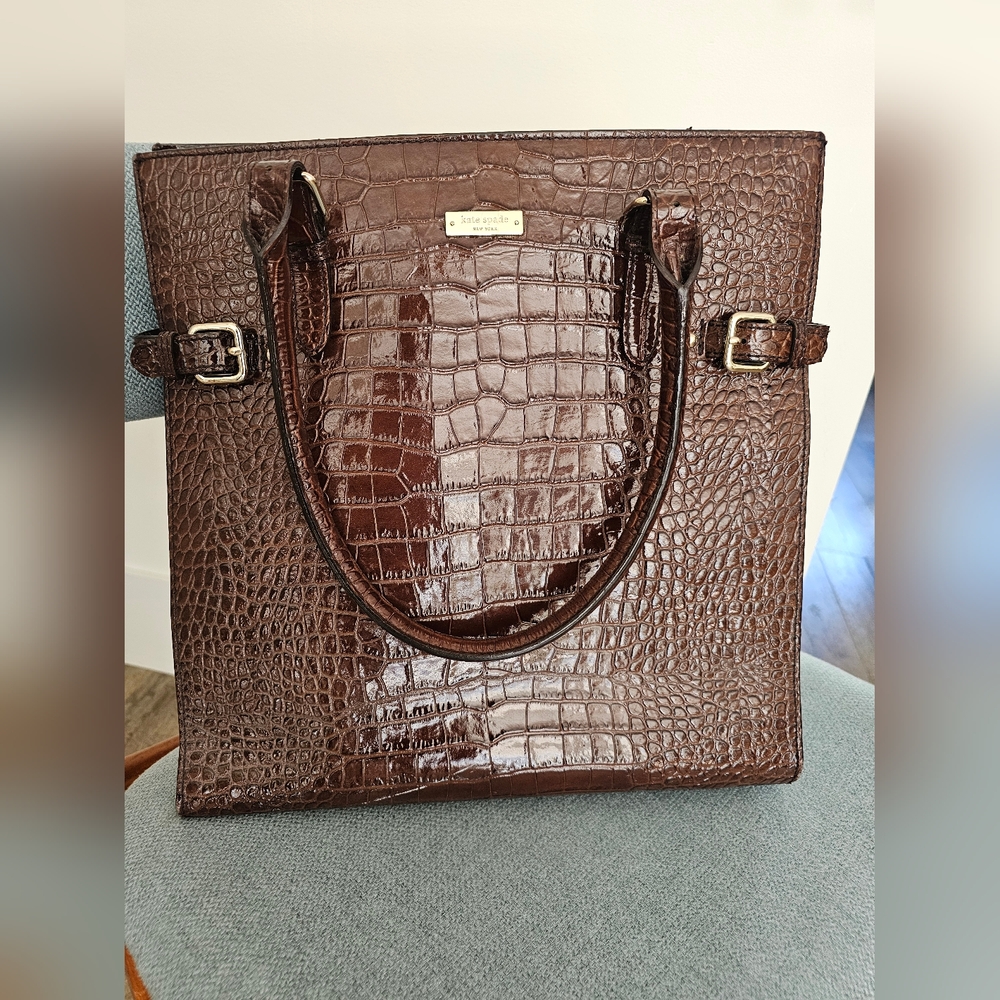 Kate Spade Brown Croc Leather Purse
